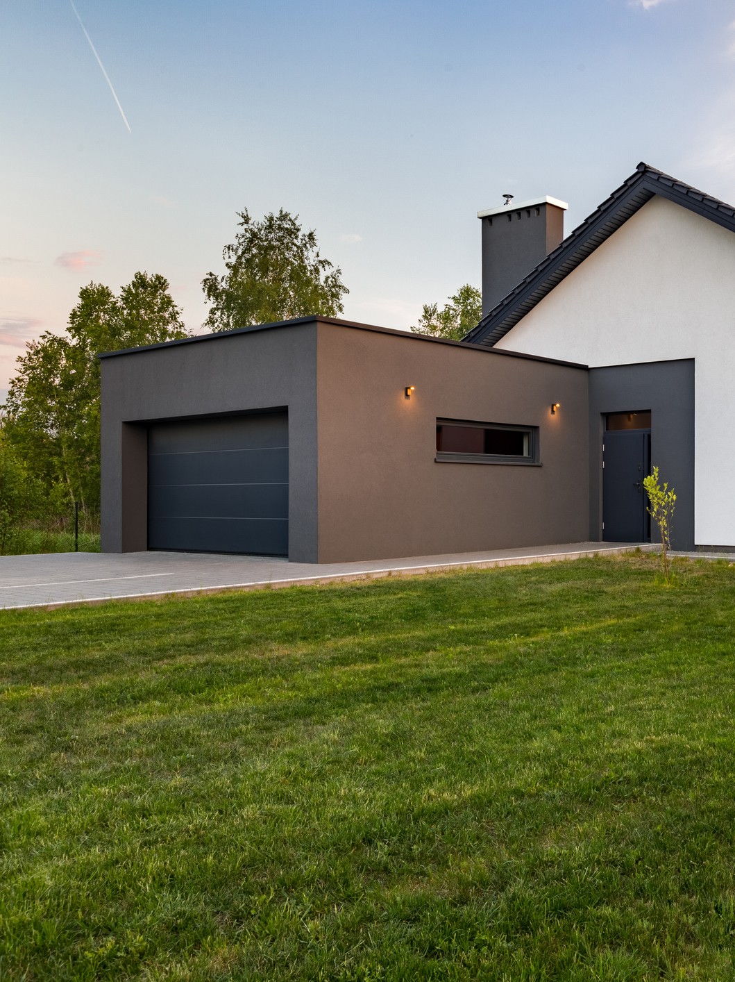 Maison avec porte de garage Maison avec porte de garage