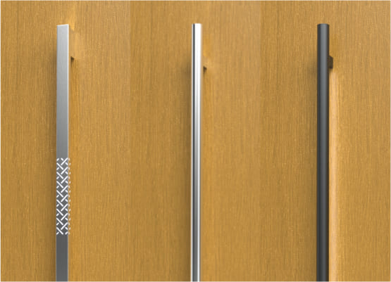 Poignées pour portes d'entrée bois