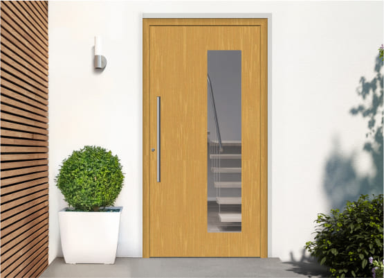 Porte d'entrée avec insert en verre
