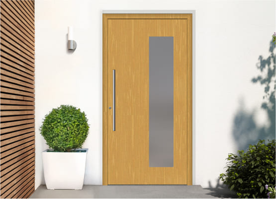 Verre ornemental sur porte d'entrée