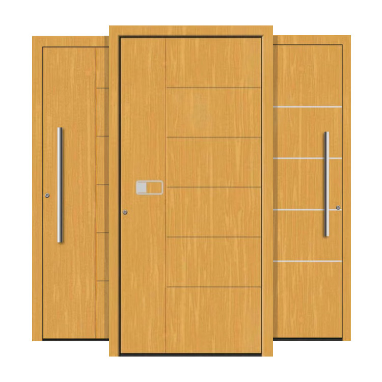 Portes d'entrée bois moderne