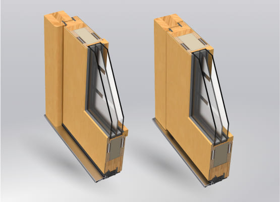 Profilés de portes d'entrée bois