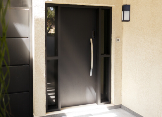 Porte d'entrée 200 x 100 cm anthracite