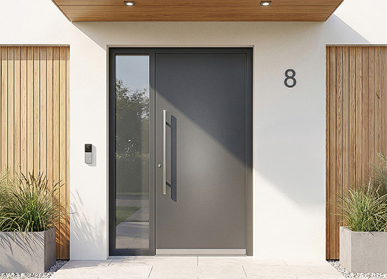 Porte d'entrée Schüco extérieure naturelle Porte d'entrée Schüco extérieure naturelle