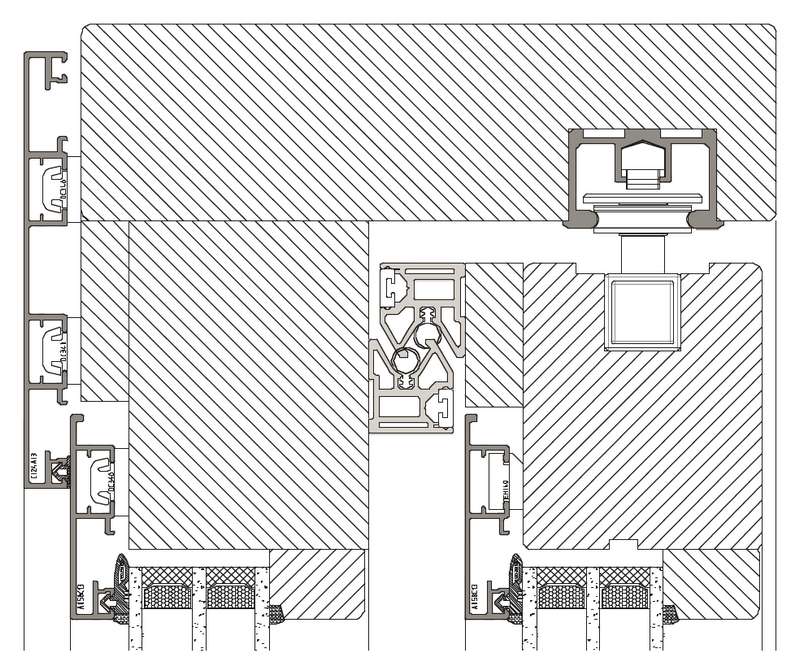 Section du profilé bois-alu PLANO