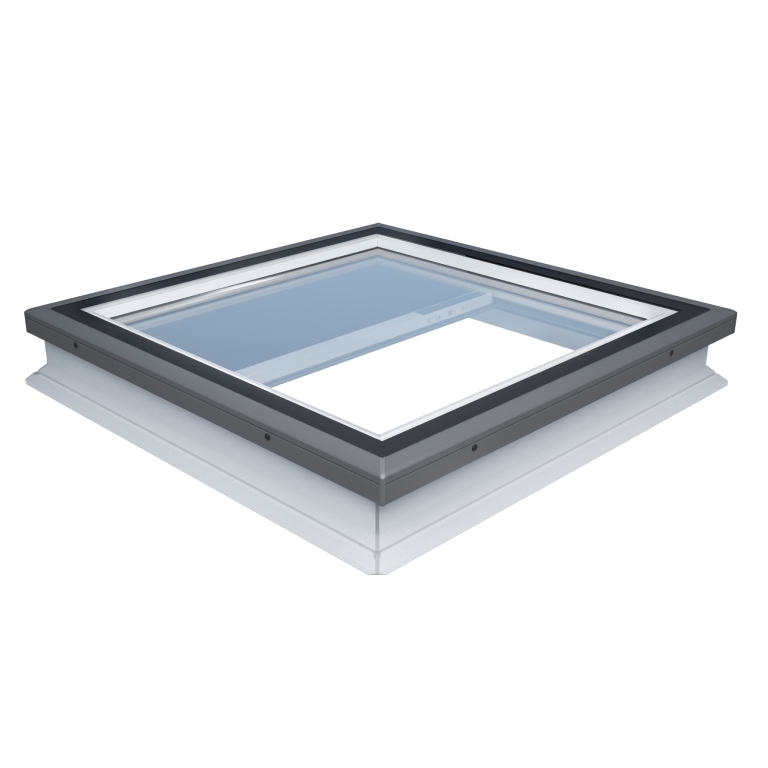 Puits de lumière fixe avec revêtement en alu et PVC