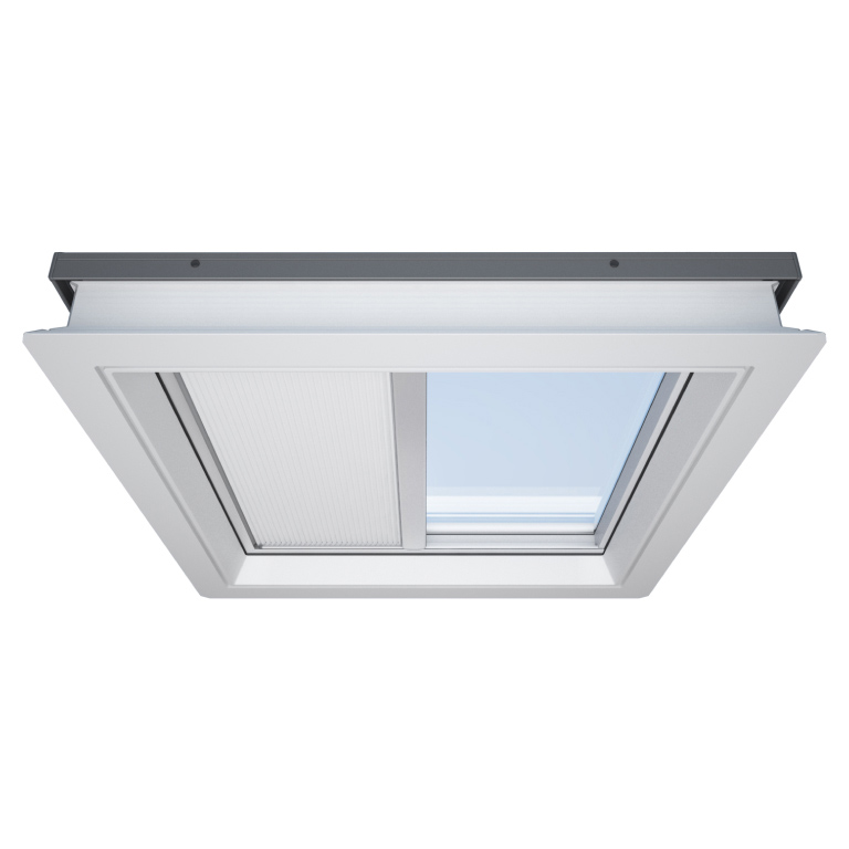 Puits de lumière fixe avec store blanc