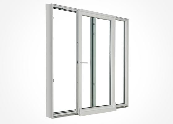 baie vitree mixte en pvc-aluminium