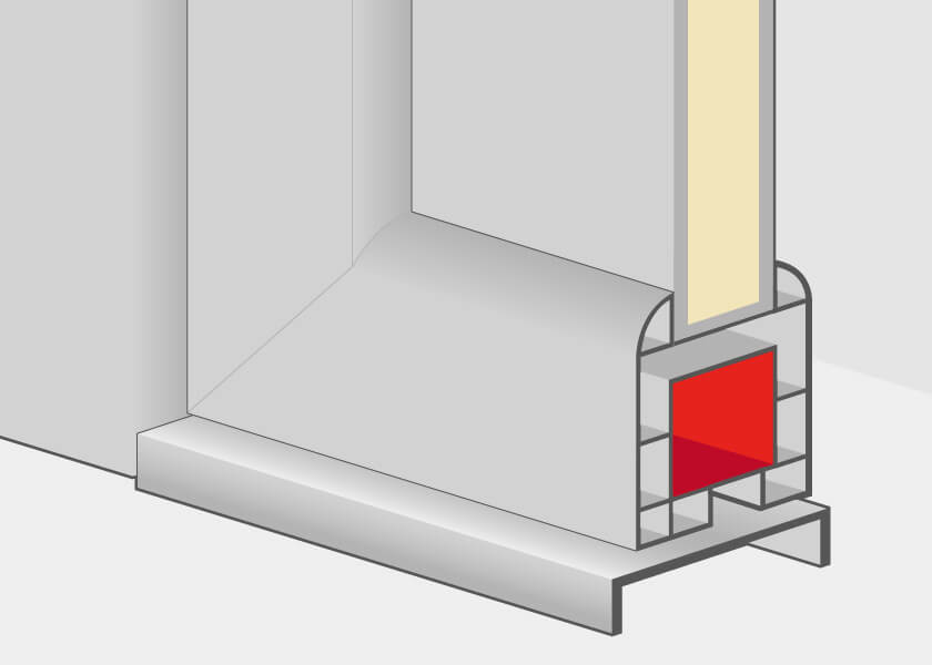 Profilé d'une porte d'entrée en pvc