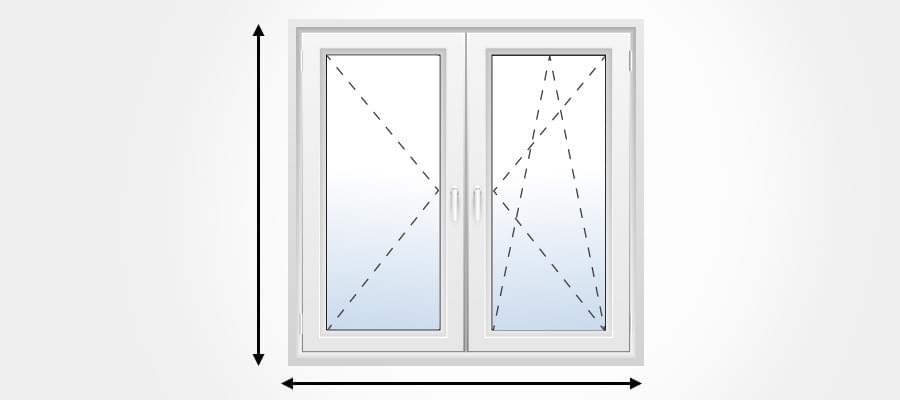 Modèles de fenêtres blanches avec 2 vantaux de taille différente ou avec imposte