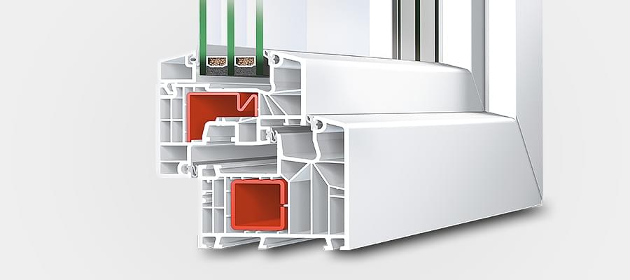 Système de chambres dans un profilé en PVC