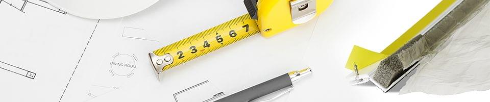 Matériel pour la pose et les mesures d'une fenêtre