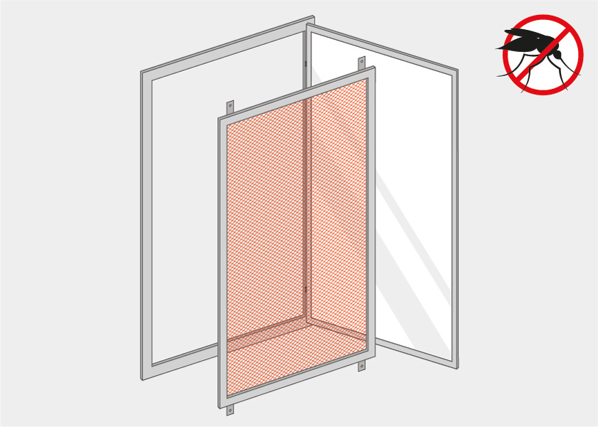 Blanche NAIZY Moustiquaire Fenêtre avec Cadre en Aluminium Prévention des Insectes Cadre de Serrage Aucun Perçage Nécessaire ni vis 80x100 cm 