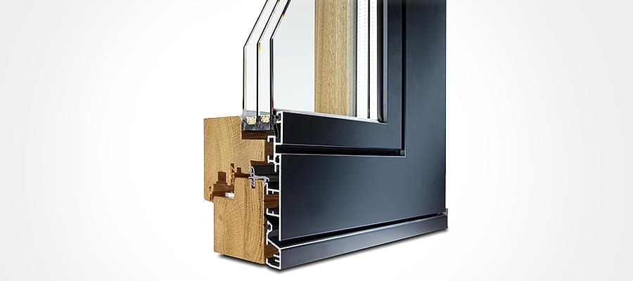 Schème et prix pour un triple vitrage dans une fenêtre en bois-alu